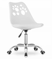 Sedia girevole ergonomica Valora PRINT bianca per ufficio domestico