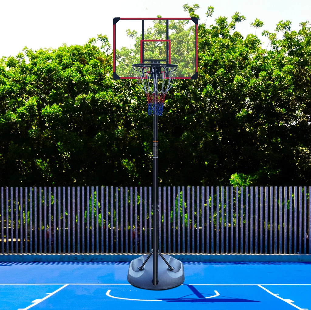 Canestro da pallacanestro regolabile 228,6-280,42 cm con ruote per allenamento di giovani e adulti