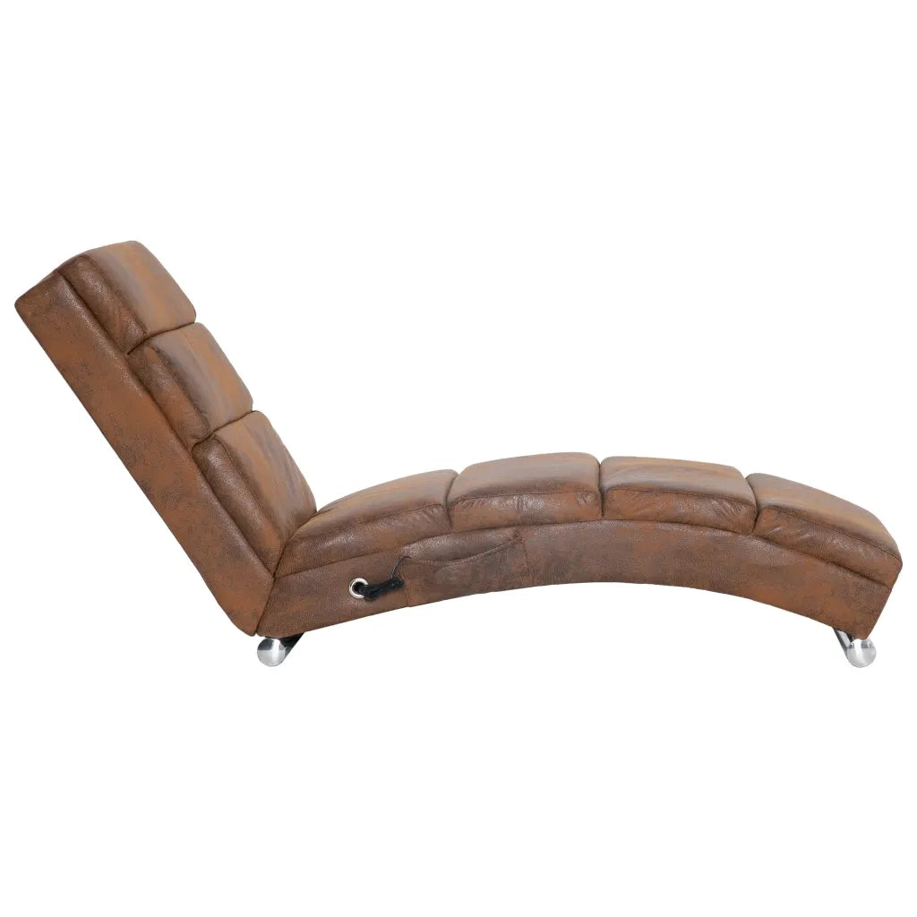 Sdraio Massaggiante Marrone in Similpelle Scamosciata CFW8599052
