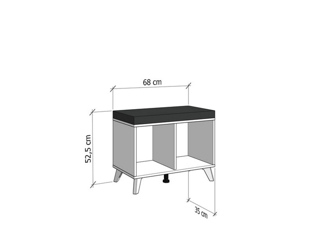 Lainate, Mobile da Ingresso un Ripiano, 68x35x52.5h cm Marrone Rovere