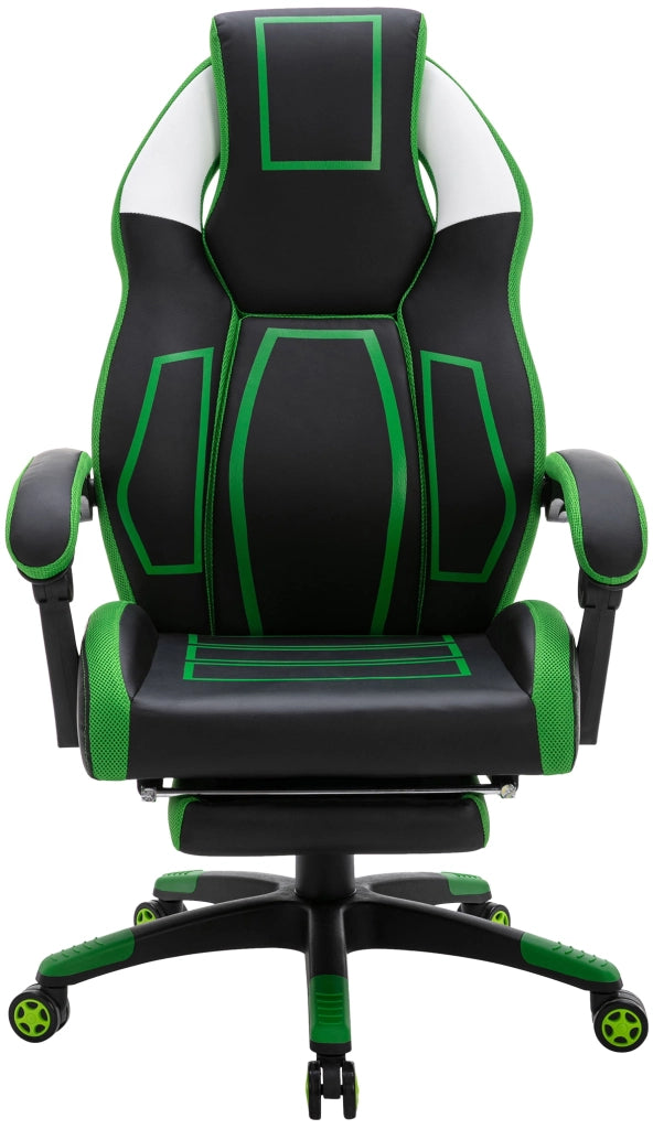 Sedia da ufficio Clovis in similpelle Nero/verde