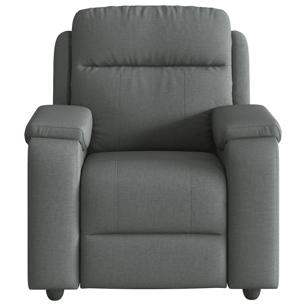 Divano Sedia-Poltrona Reclinabile in Tessuto Grigio Scuro 380564