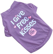 Camicia per cani, abbigliamento per animali domestici, carino T-shirt con stampa di lettere per cuccioli, giacca di cotone puro, morbida e respirante, adatta per piccoli e medi cani.