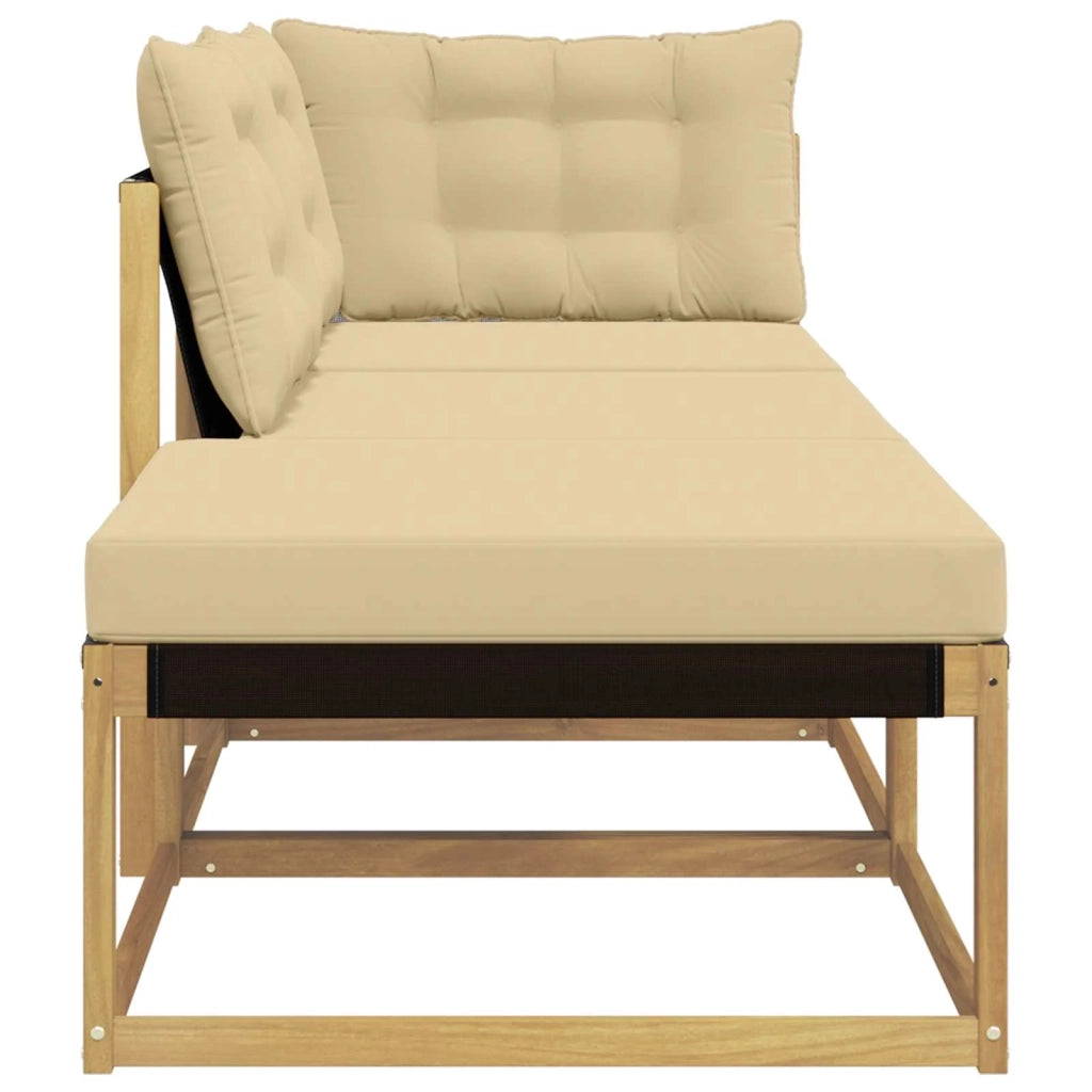 Salotto da Giardino-Divano componibile Sezionale con cuscino Bianco 241,5 x 83 x 73 cm 299660