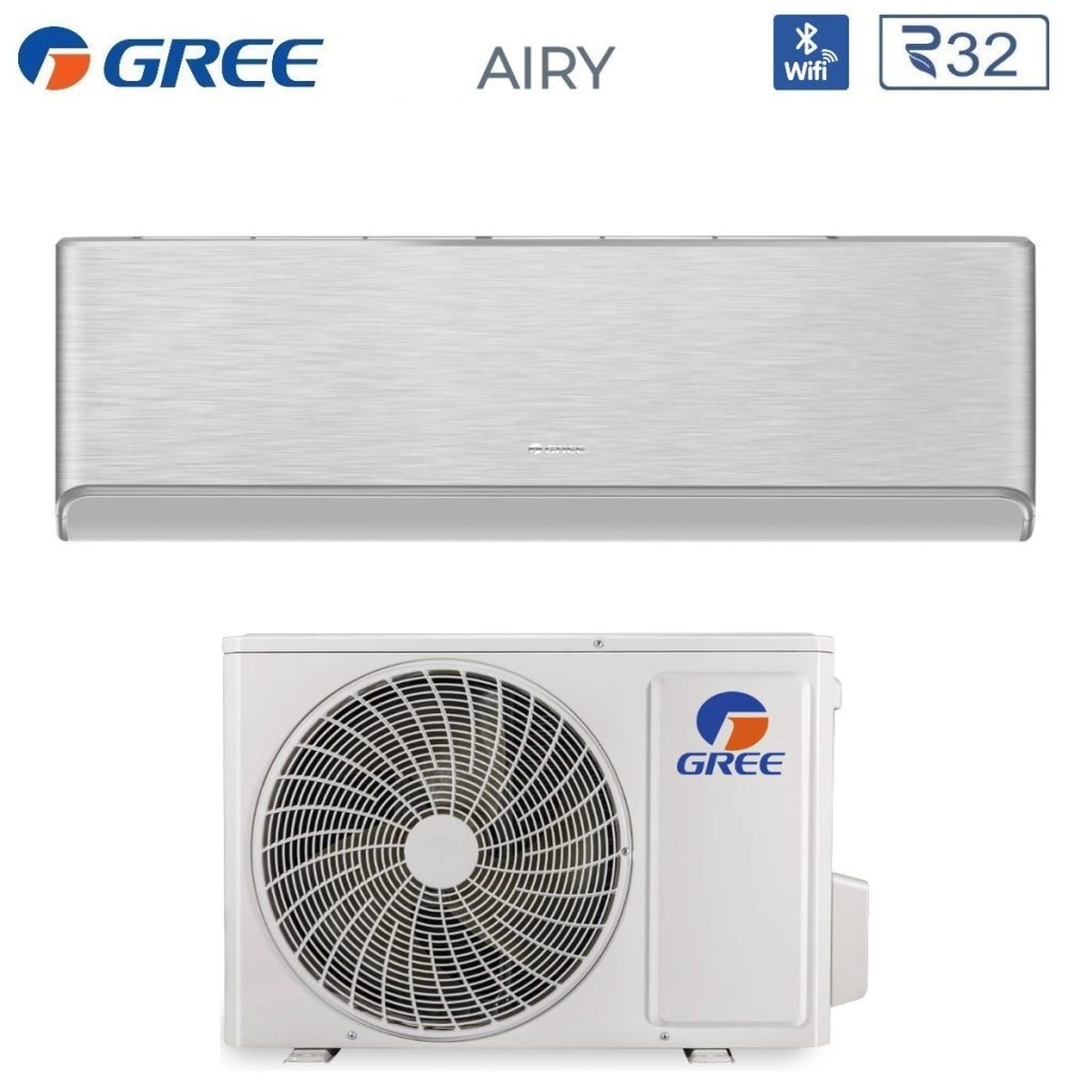 Condizionatore Gree Airy Silver 9000 Btu GWH09AVCXB-K6DNA1B R-32 Wi-Fi Integrato