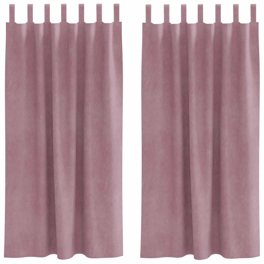 Tende Oscuranti | Tende Blackout 2 pz Rosa scuro 140 x 175 cm Velluto