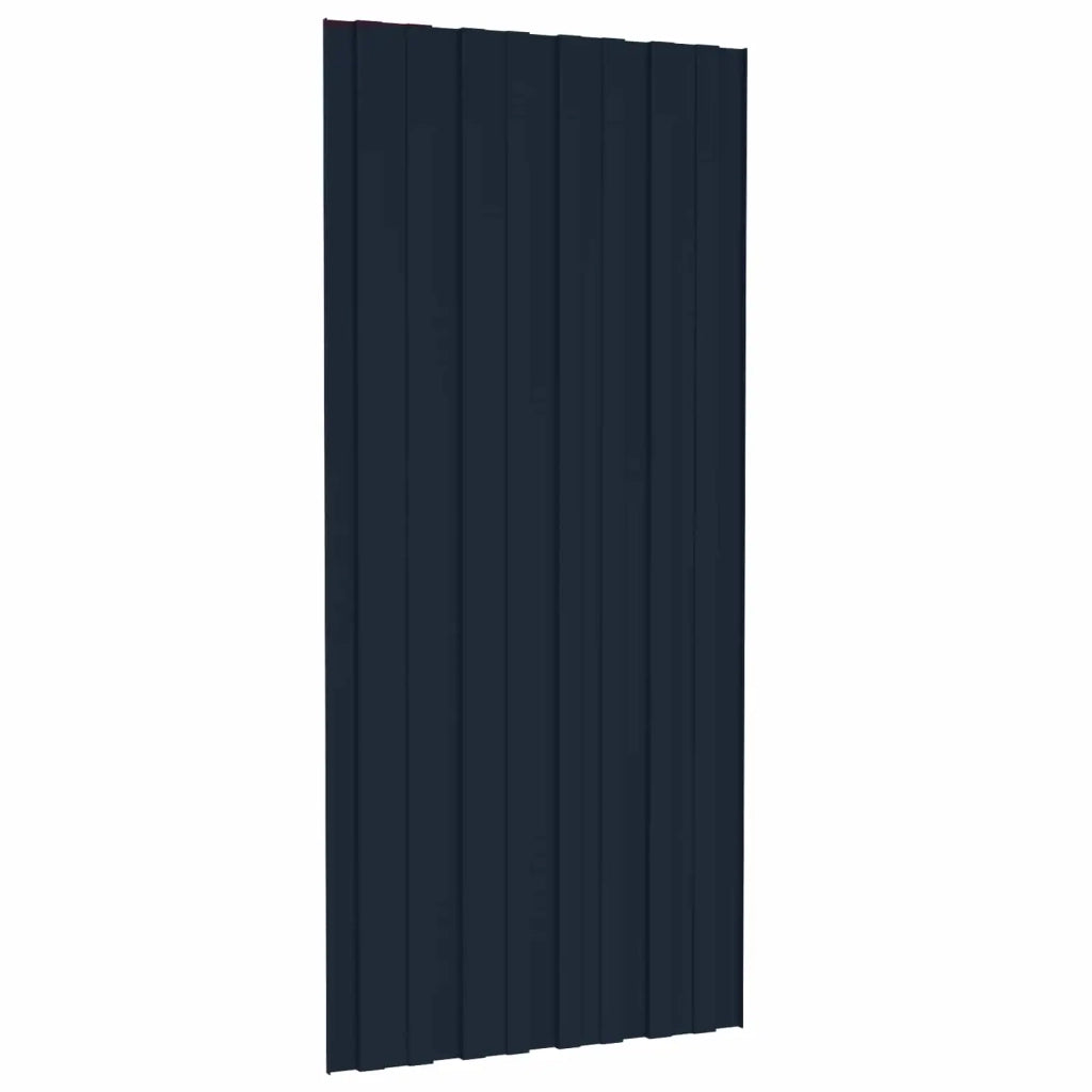 Pannello per tetto 36 pcs Antracite 100 x 45 cm Acciaio zincato 42047126