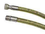 TUBO GAS FLESSIBILE IN ACCIAIO INOX CON GUANINA MF  cm.100