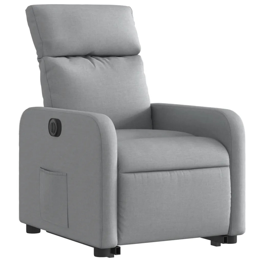 Poltrona Reclinante Alzapersona Elettrica Grigio Chiaro Tessuto 3206717