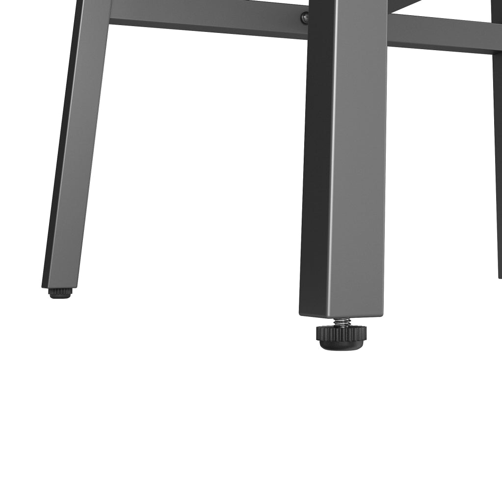 Set mobili da giardino angolare in metallo grigio con tavolino in vetro temperato e cuscini