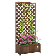 Fioriera con Griglia 76x36x170cm ¨C Xylo ¨C Legno Pino Marrone Scuro
