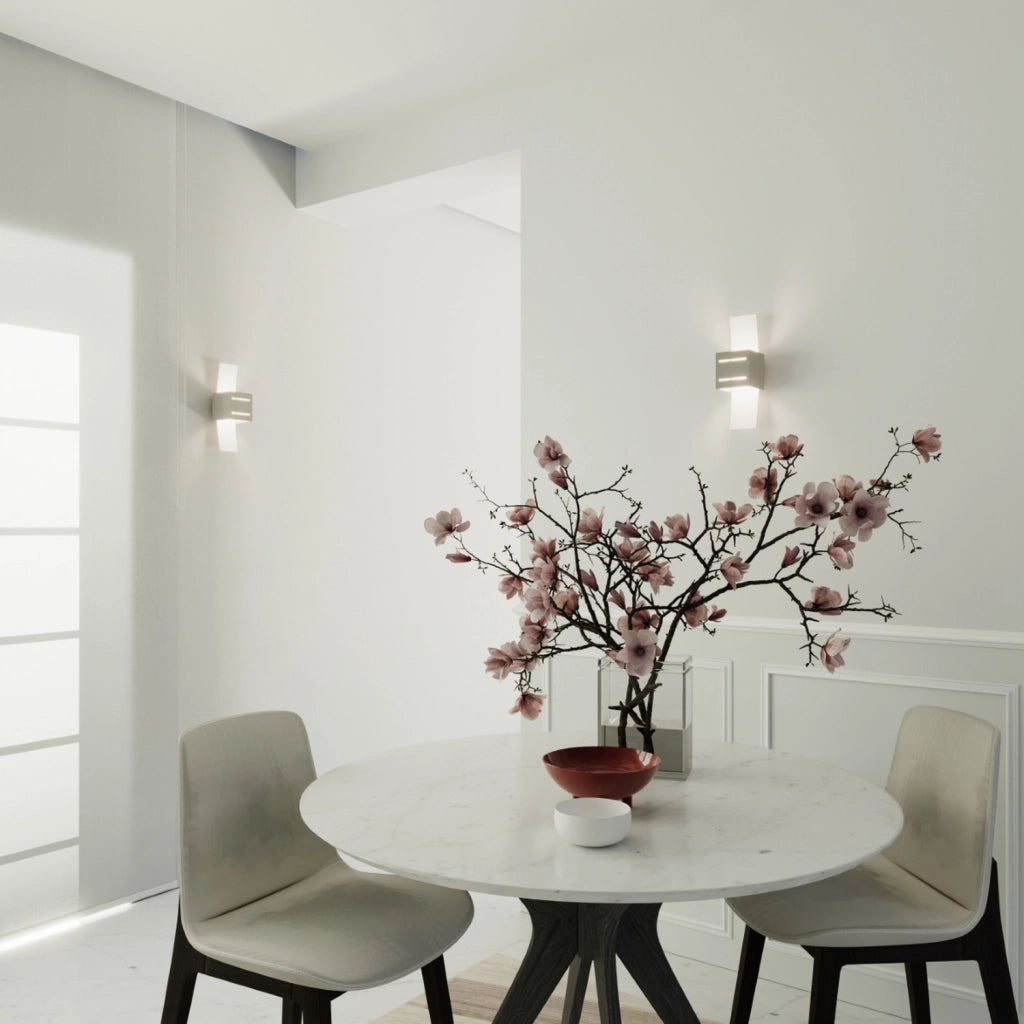 Applique Padova grigia vetro/alluminio G9 1 luce Pure Lume