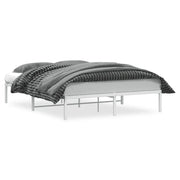 Letto matrimoniale | Letto per adulti | Giroletto in Metallo Bianco 150x200 cm