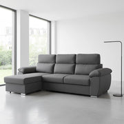 Divano con penisola contenitore grigio ComoII Twist20