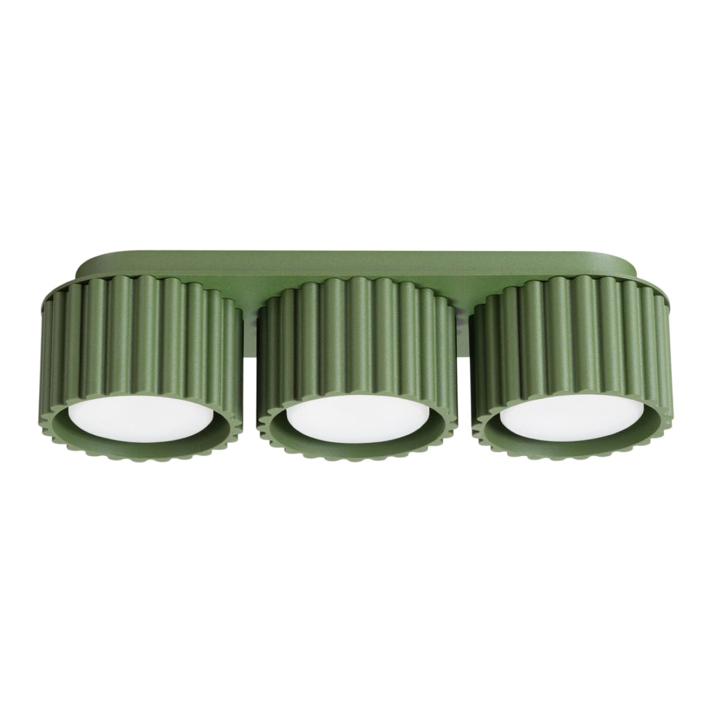 Plafoniera AURA 3 verde oliva Gx53