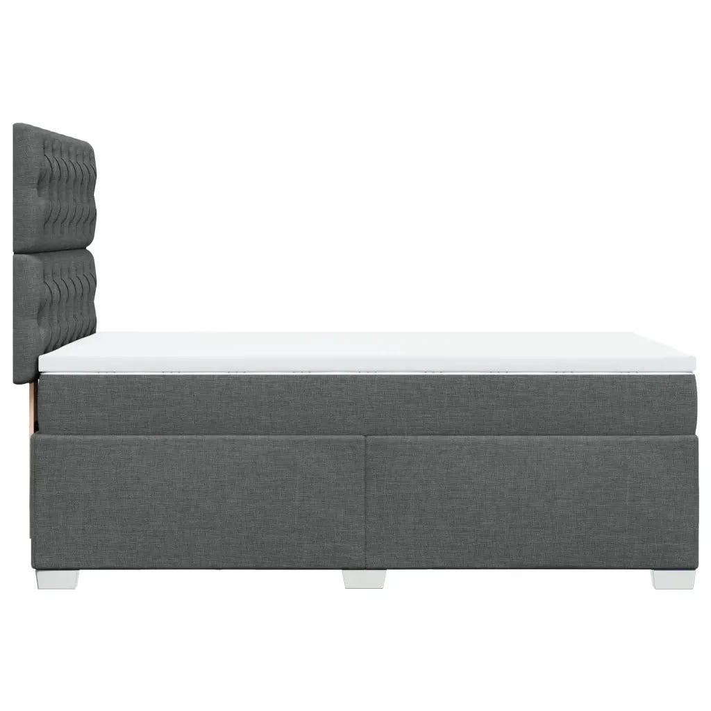 Giroletto a Molle con Materasso Grigio Scuro 80x200 cm Tessuto 3290323