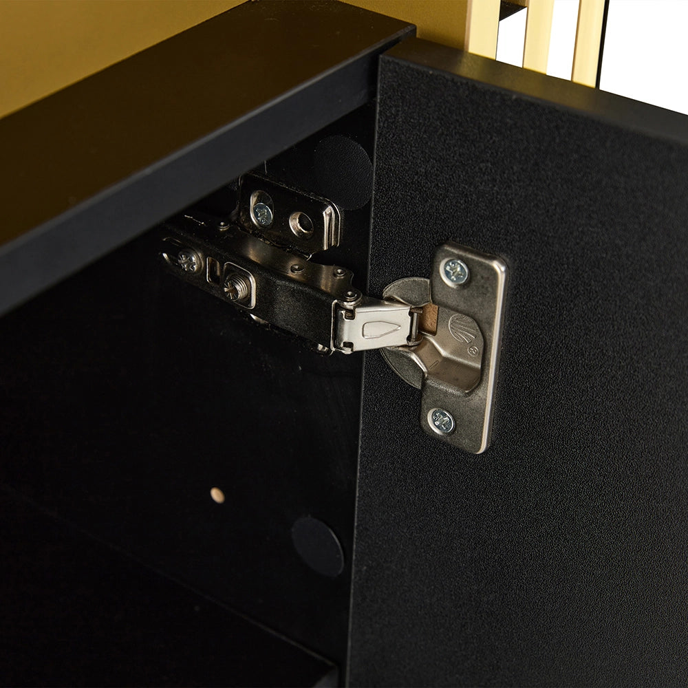 Buffet - Xylo - 3porte nero/oro regolabile 140x38x70cm