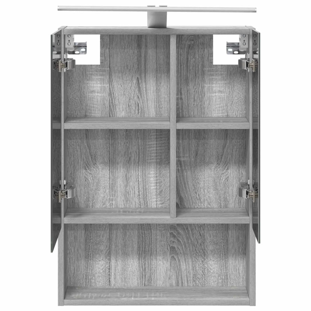 Mobiletto per specchio da bagno Grigio Sonoma 50 x 14,5 x 70 cm