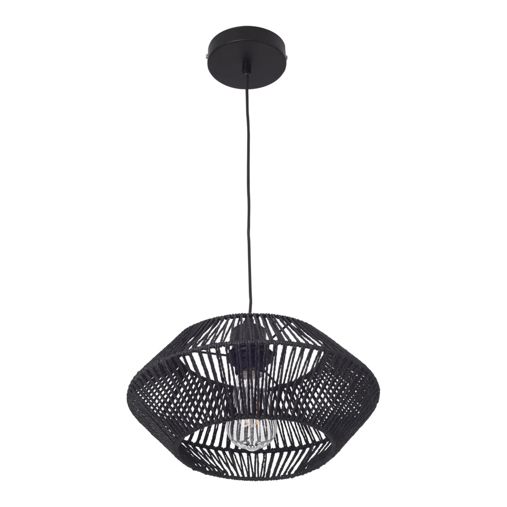 Lampada da terra a sospensione E27 nera 03_0010725