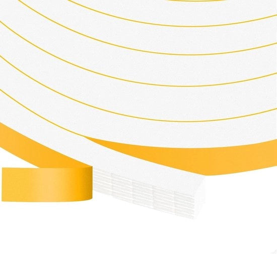 Tassello di schiuma ad alta densità 12mm (B) x 10mm (T), sigillante autoadesivo per la protezione contro la pioggia, isolante per finestre e porte, escluder per la profondità di apertura, tappo per interdetti acustici e shock resistenti
