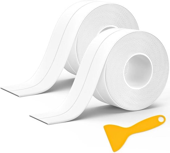 Plint autofibroso 5 m - Autoadesivo - Impermeabile - Flessibile - PVC - 38 mm - Nastro di giunzione