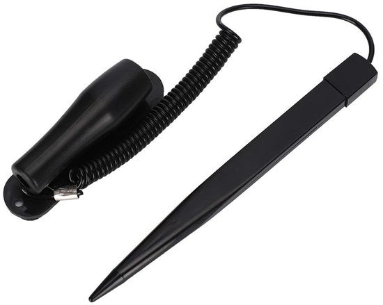 Penna stilografica con cartellino fermo - 70 cm filo conduttore - penna touchscreen - plastica - antiscivolo - comoda da utilizzare