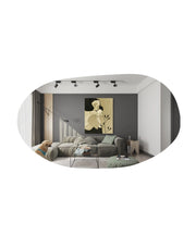 Specchio in legno "Vanomi" - 52 x 89 cm - Nero