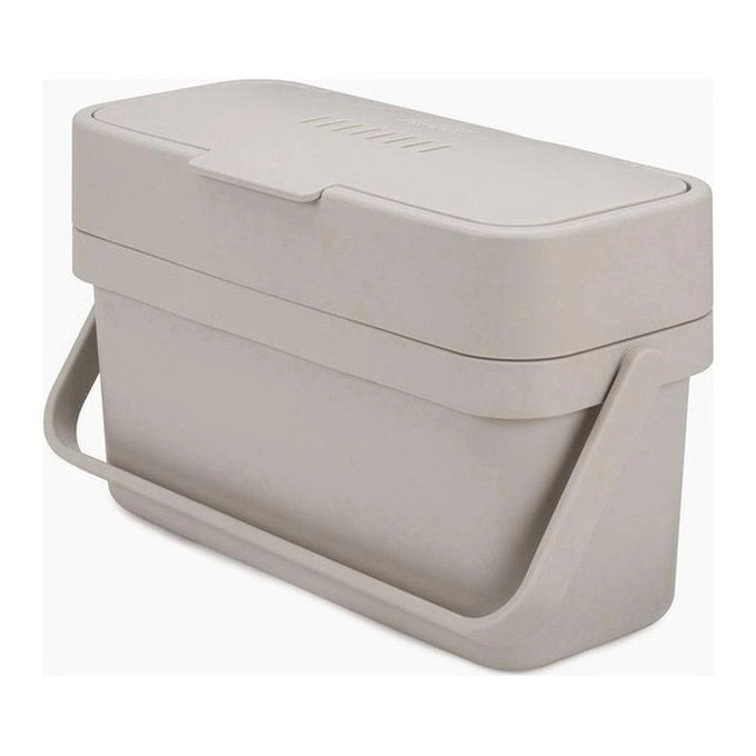 Joseph Joseph 30046 Compo Cestino per Rifiuti Alimentari 4 L con Coperchio e Maniglia colore stone