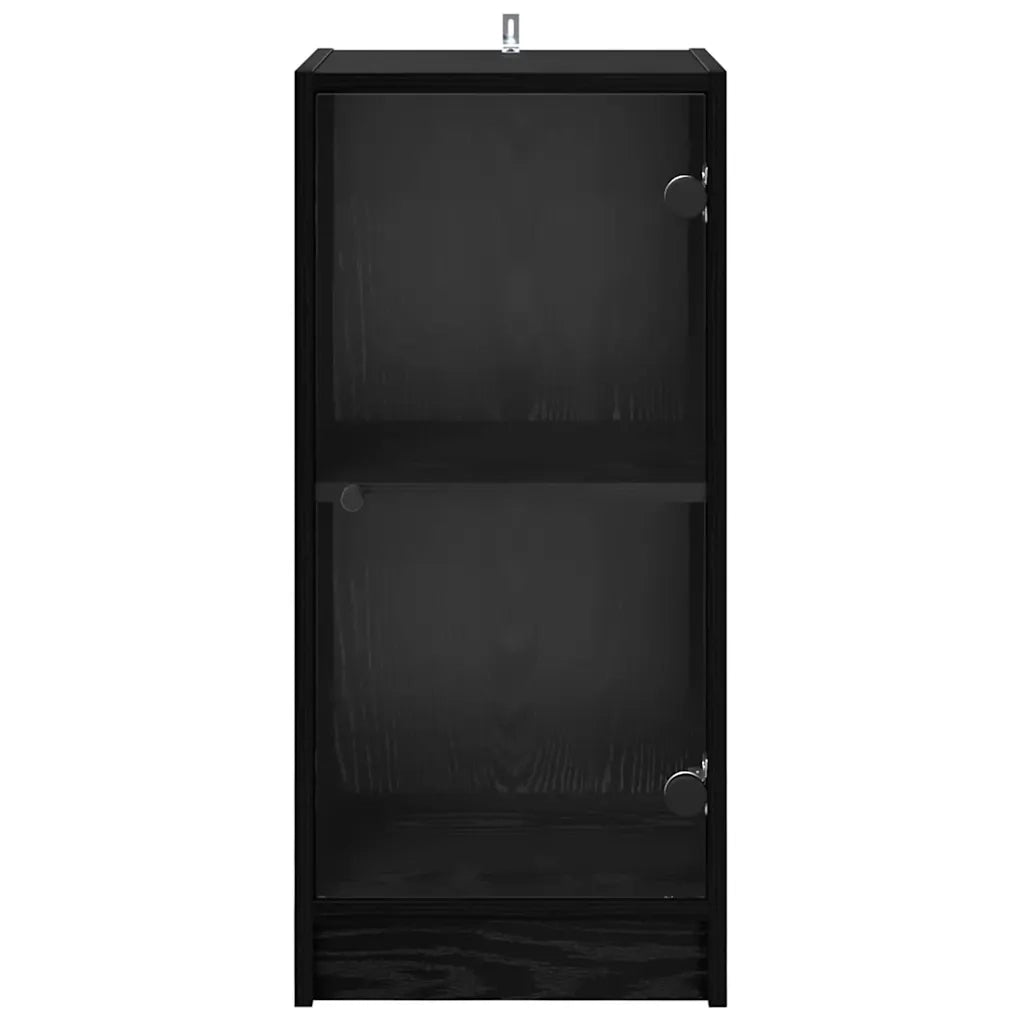 Credenza | Madia | Buffet da pranzo | Armadio da pranzo Rovere nero 35 x 37 x 76 cm Legno multistrato