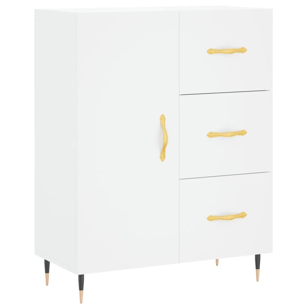 Buffet credenza cassettiera armadio mobile contenitore organizer cucina soggiorno salotto alto 69,5 x 34 x 180 cm legno ingegnerizzato bianco 02_0032667