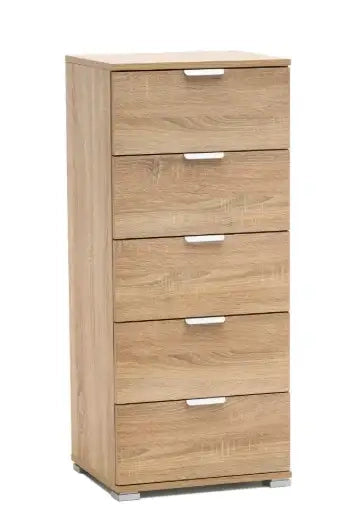 Cassettiera 5 cassetti sonoma già montato L45 H103 P44