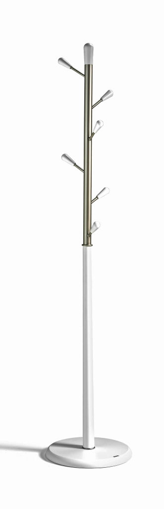 Attaccapanni Herdasa legno di faggio finitura bianco 190x37x37