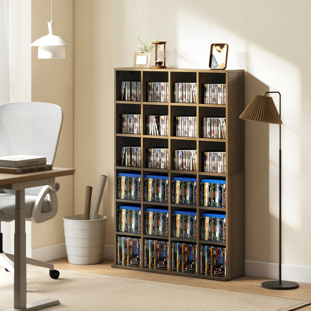Libreria in legno con ripiani regolabili ¨C zephmum ¨C marrone 89x130.5cm