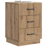 Comodino | Armadio da Notte | Mobiletto da notte Rovere Artigianale 43 x 41 x 63,5 cm