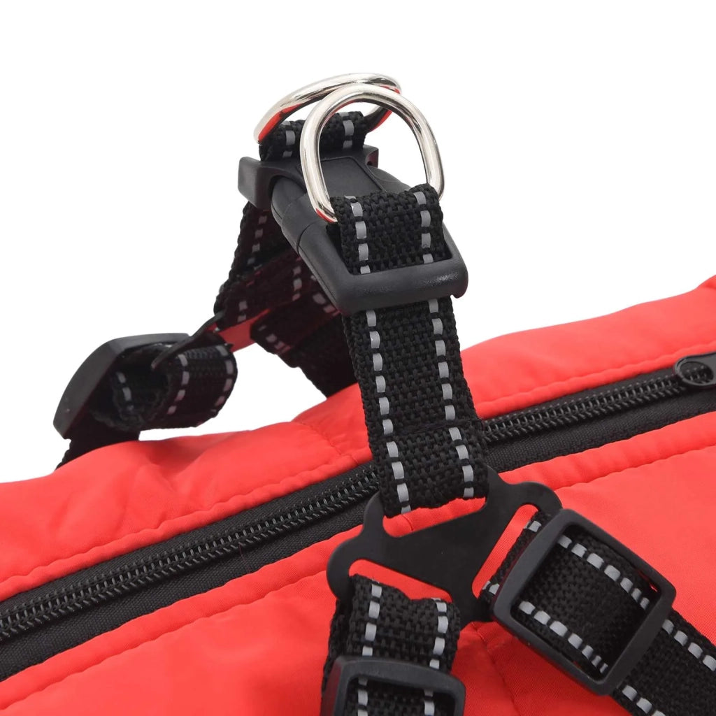 Cappotto per Cani Rosso L44 Pile e Poliestere CFW3649919