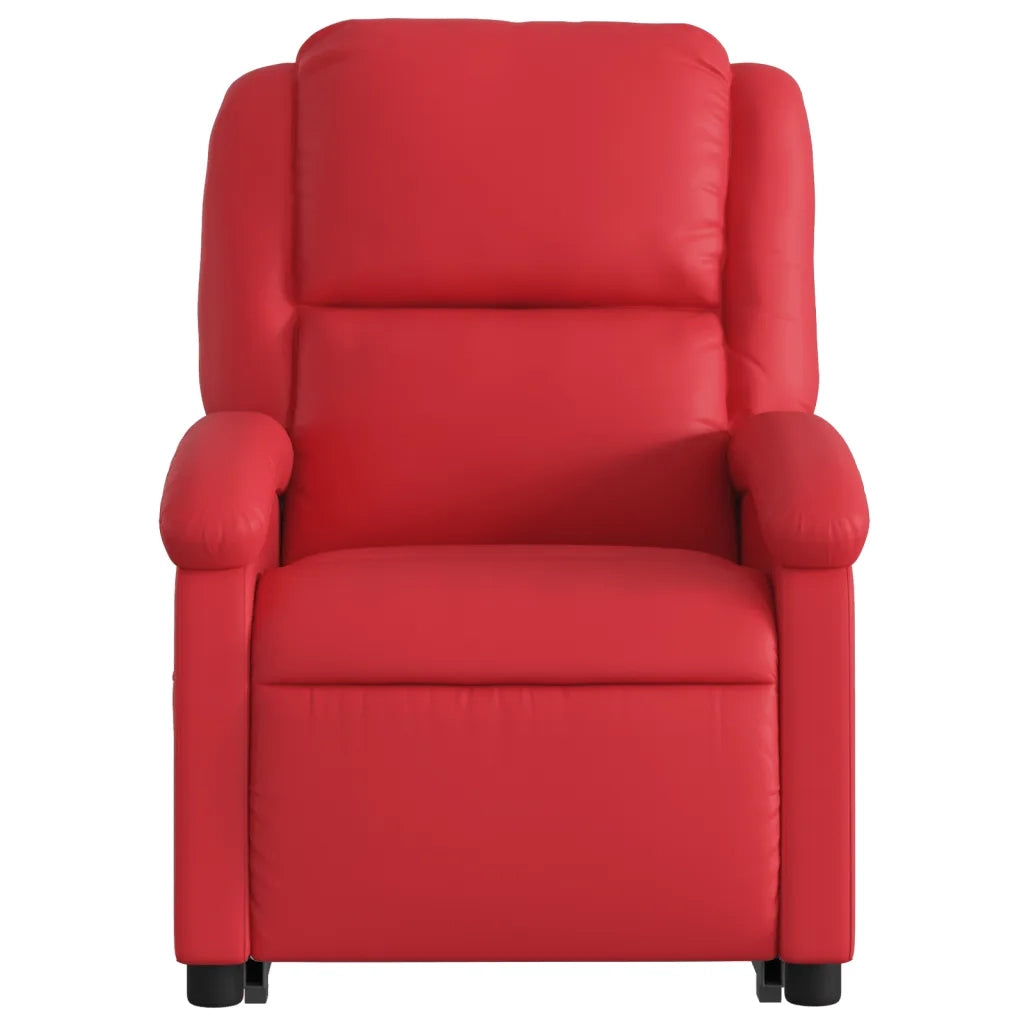 Divano Sedia-Poltrona Alzapersona Reclinabile Rosso in Similpelle 245191