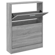 Scarpiera | Mobile per scarpe Grigio Sonoma 59x17x81 cm in Legno Multistrato