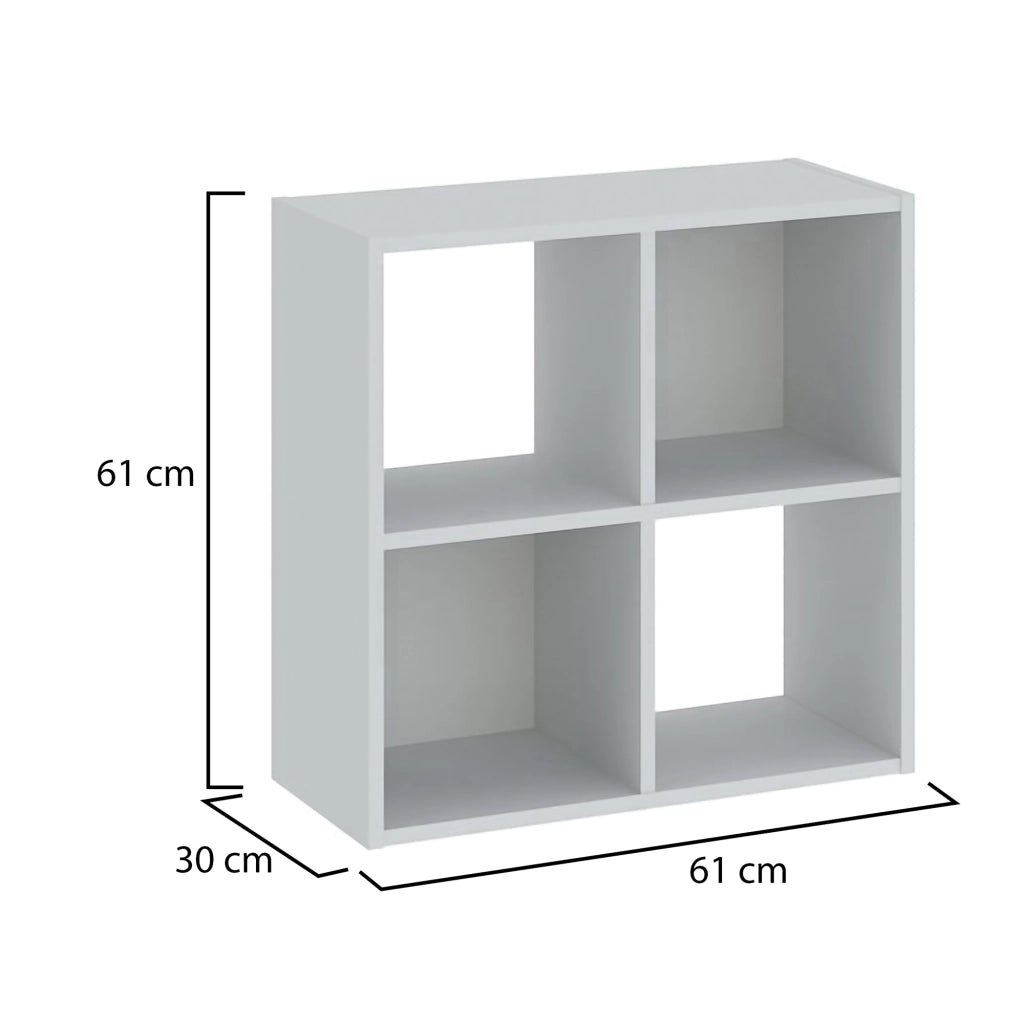 Biblioteca Liha, Libreria 2 Ripiani, 61x30x61h cm Bianco