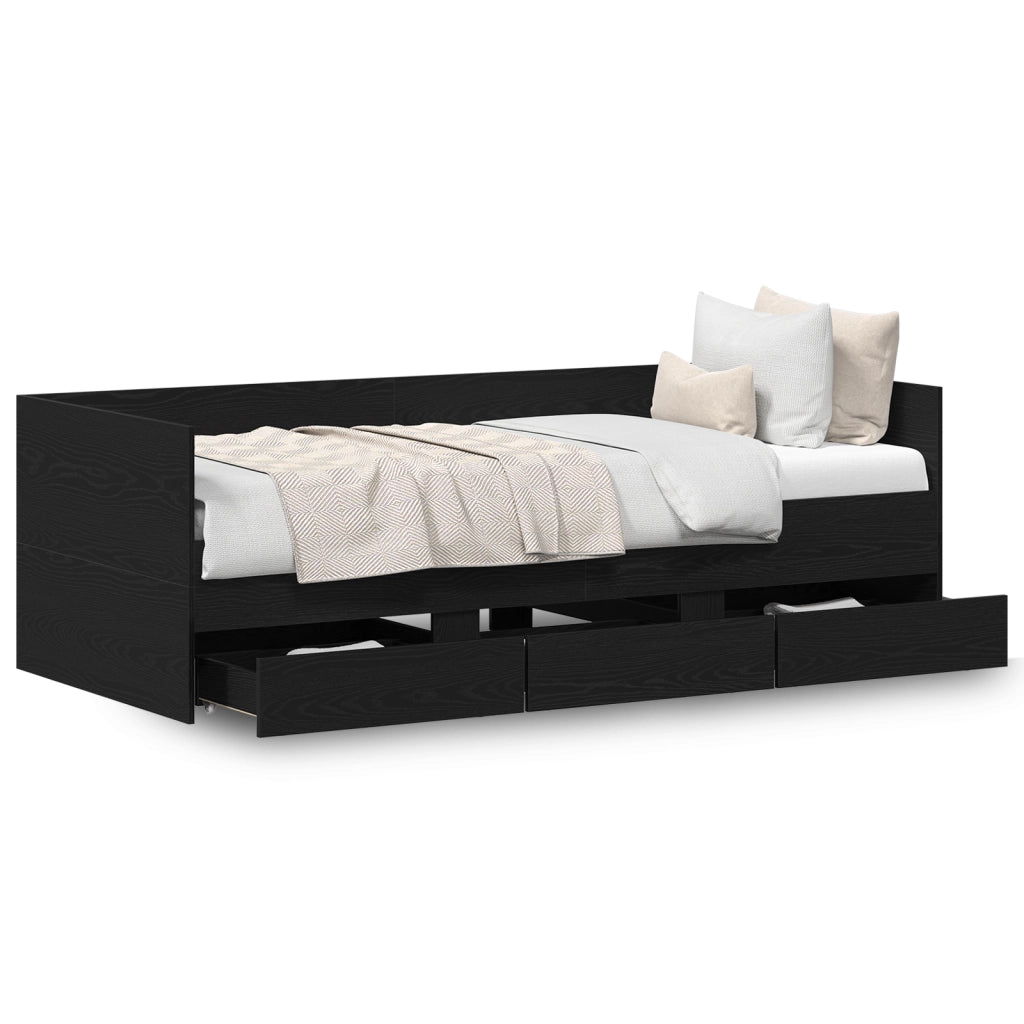 Daybed Rovere nero Legno ingegnerizzato 90 x 200 cm Durevole