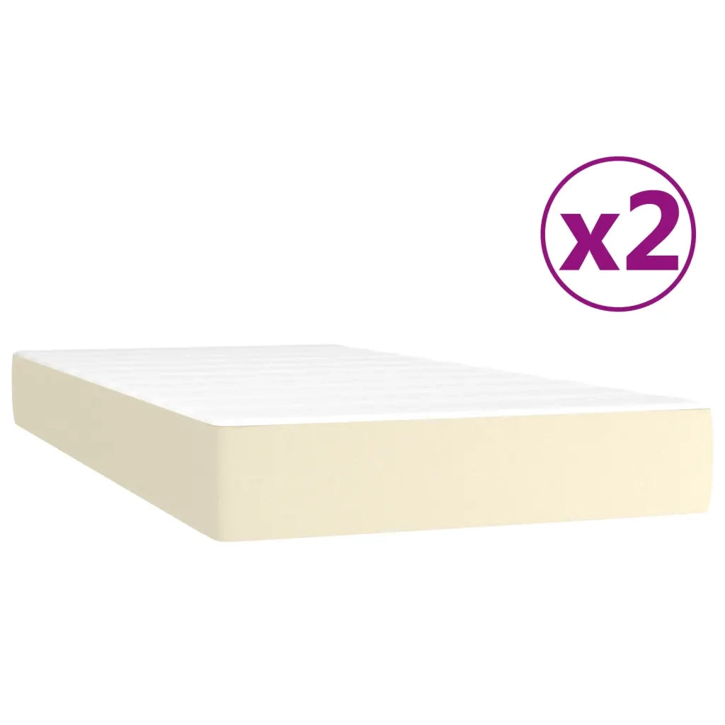 Giroletto a Molle con Materasso Crema 200x200 cm in Similpelle cod mxl 60062