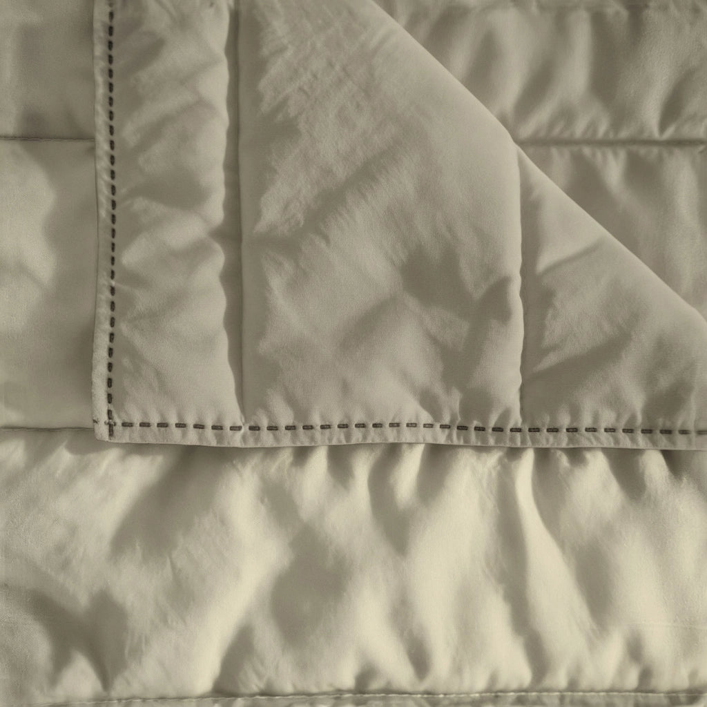 Trapuntino Estivo Double Face Effetto Water Washed Singolo 170x250 cm in Poliestere Crema e Sabbia