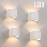 ZMH Set di 4 Lampade da Muro LED Est Bianco Caldo IP65 per Casa Camera Corridoio Scale