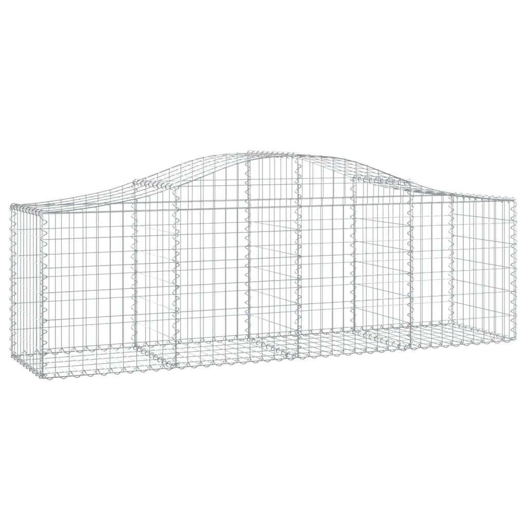 Cesti Gabbioni ad Arco 10 pz 200x50x60/80 cm Ferro Zincato 3145606
