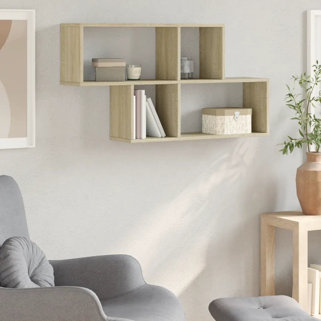 Scaffale a Parete Rovere Sonoma 100x20x53cm Legno Multistrato 848019