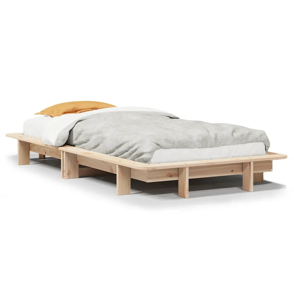 Letto senza Materasso-Struttura Letto 90x200 cm in Legno Massello di Pino 192810