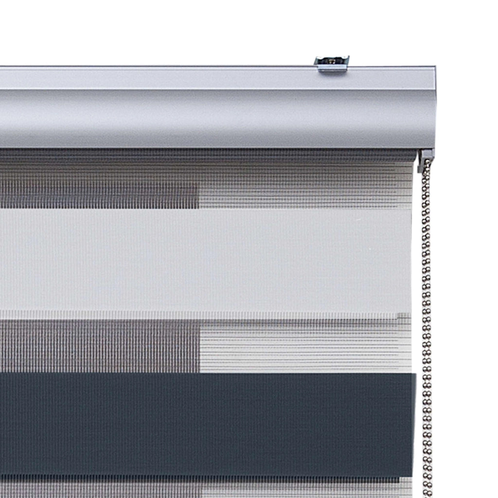 Tenda a Rullo giorno / notte Premium Con Finiture premium Bianco-Tortora-Grafito 200x250 cm