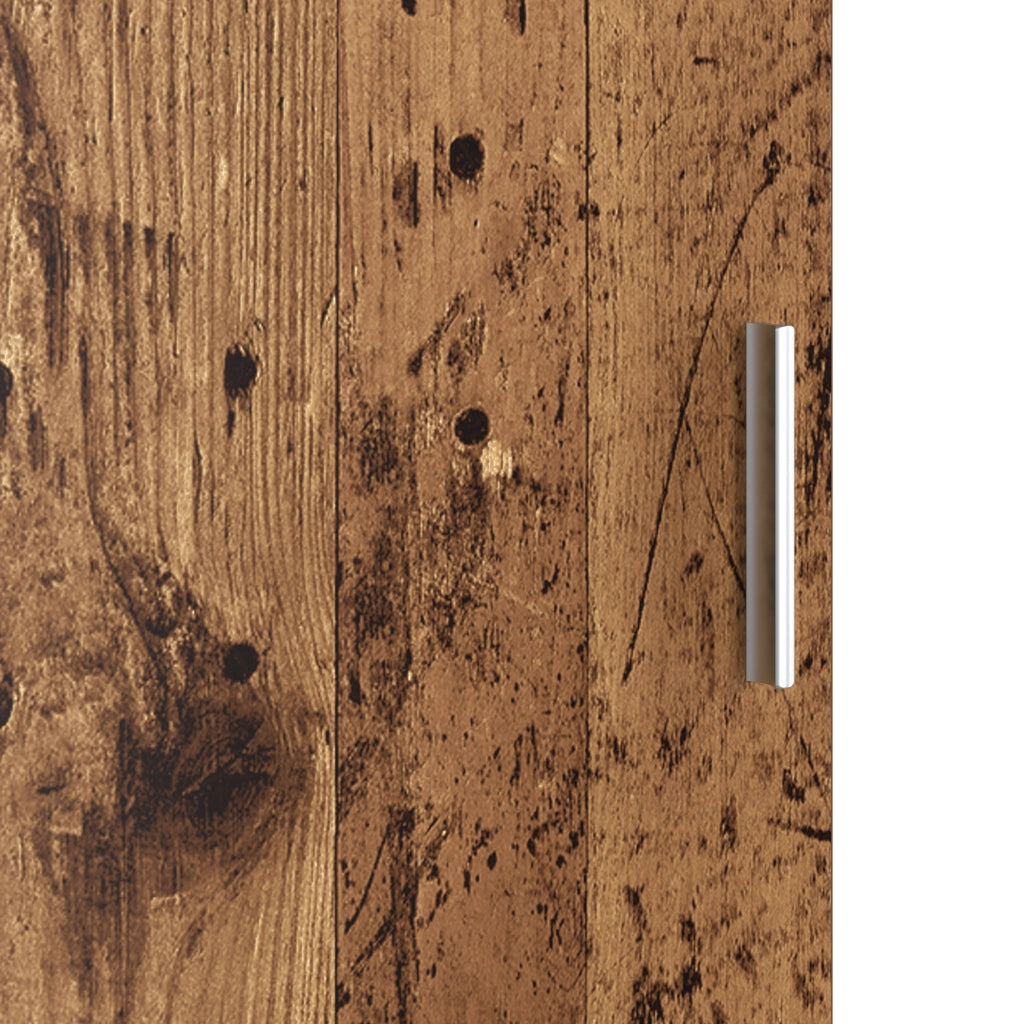 Mobiletto Marrone Legno Vecchio Veneer di Legno Compatto