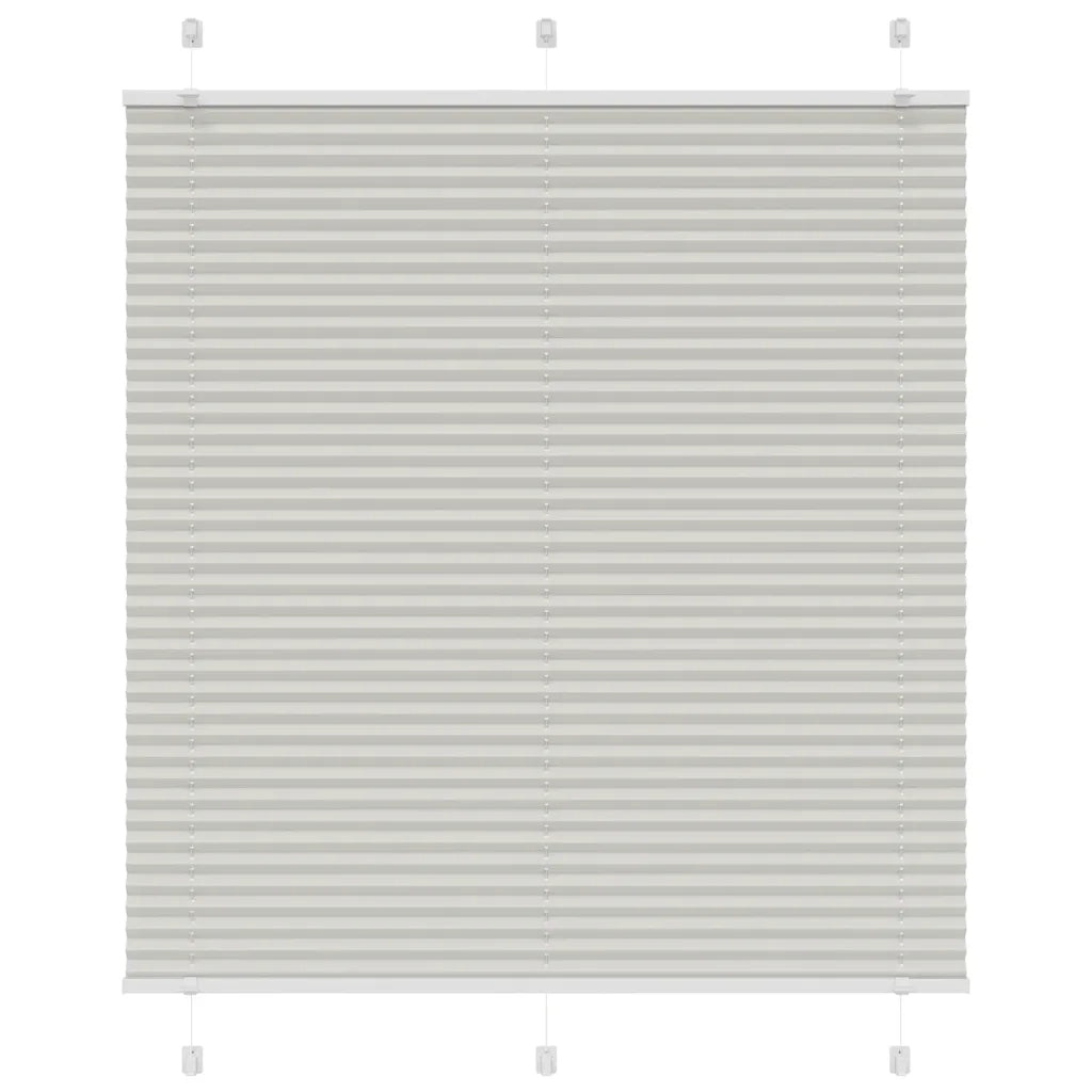Tenda Plissettata Grigio Chiaro 120x150 cm Larghezza Tessuto