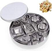 24 pezzi di cutter per biscotti, forme a punta di acciaio inossidabile, geometriche, cutter per biscotti per uso DIY, decorazione di torte, torte di zucchero, biscotti