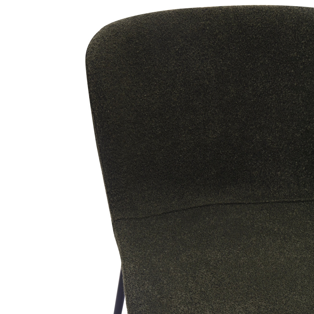 Sedia da pranzo Set da 2 con Schienale Alto Arrotondato e Design Ergonomico in Tessuto Verde 68 × 51 × 50 cm